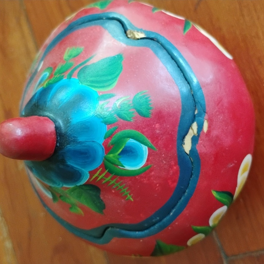 100% Hand-Painted Gourd Trinket Box